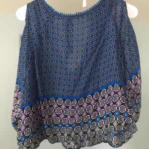Beautiful blue and purple design blouse